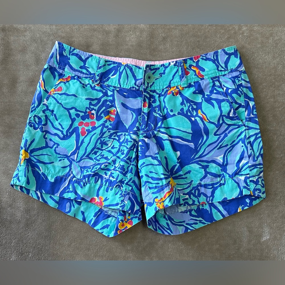 Lilly Pulitzer Callahan Floral Print Shorts Size 2